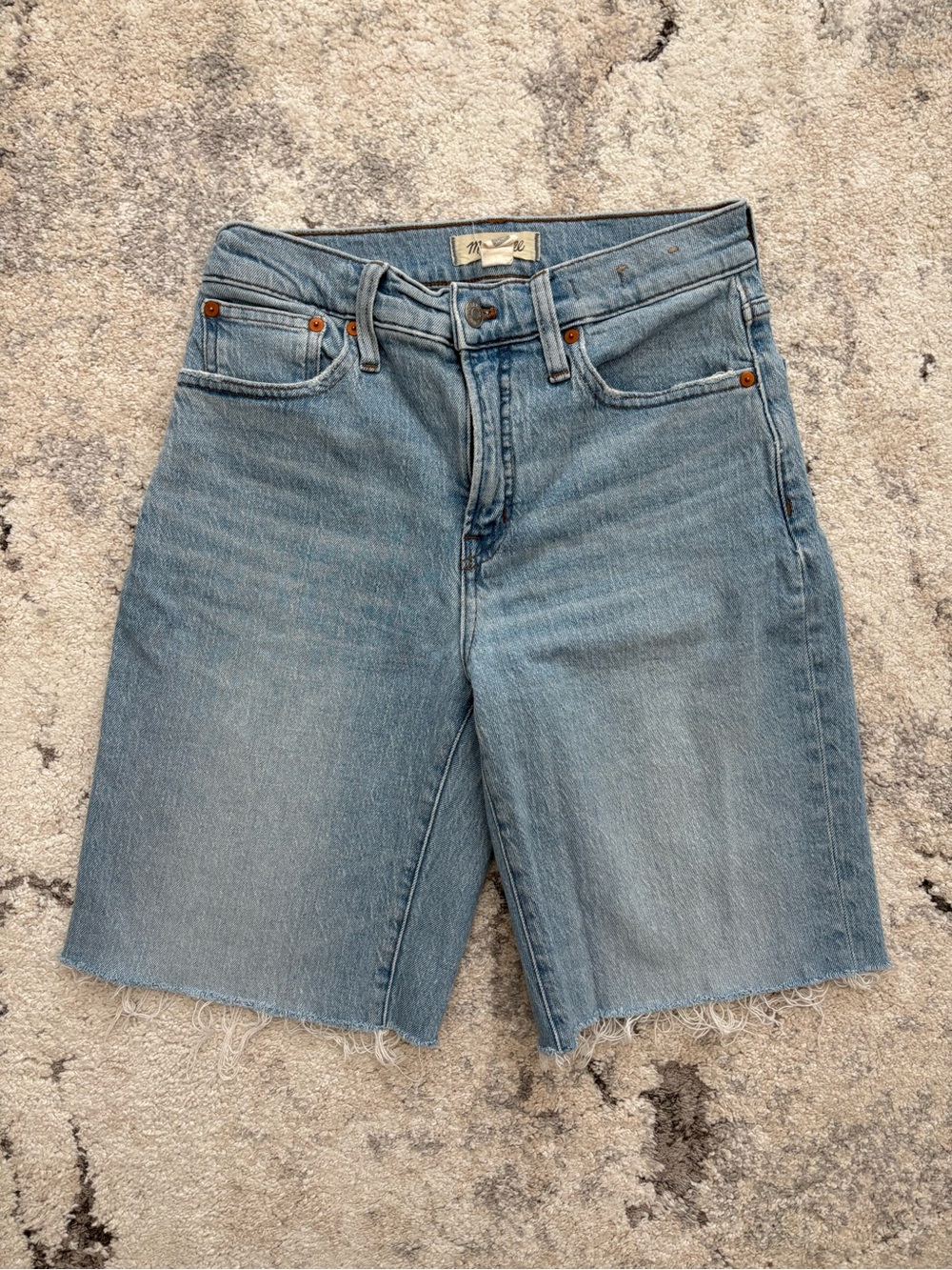 Madewell Vintage-Inspired Light Blue Denim Bermuda Shorts